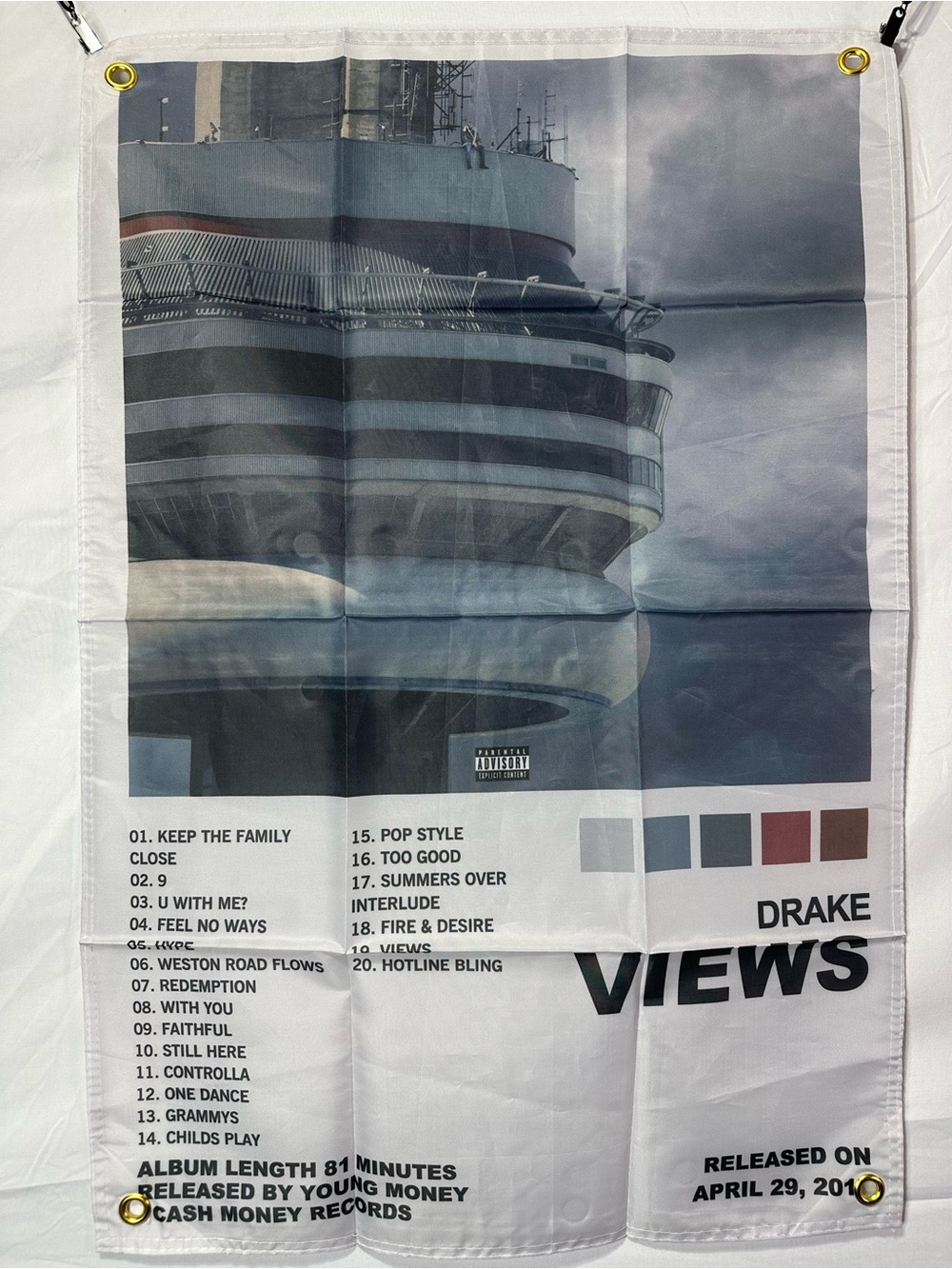 Drake Album Cover Banner Tapestry 3x2 Ft. With 4 Grommets